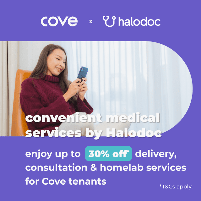 Discount up to 30% off for online consultation, homelab services, and medication instant delivery by Halodoc
