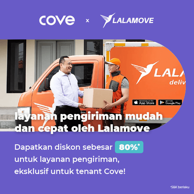 Dapatkan diskon sebesar 80% untuk layanan pengiriman dari Lalamove!